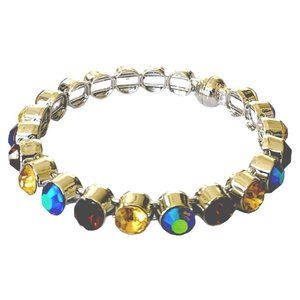 🔴 𝗟𝗔𝗦𝗧! 3️⃣ Pack Ruby Amber Royal Rhinestone Magnetic Clasp Bracelets